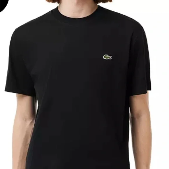 Lacoste Men's Black Tee with Logo - Picture 2 of 5